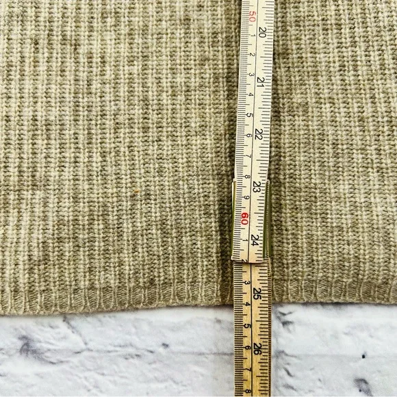 Eileen Fisher Ribbed Knit Sweater Large Beige Yak Wool Blend Soft Cozy Warm - Picture 6 of 8